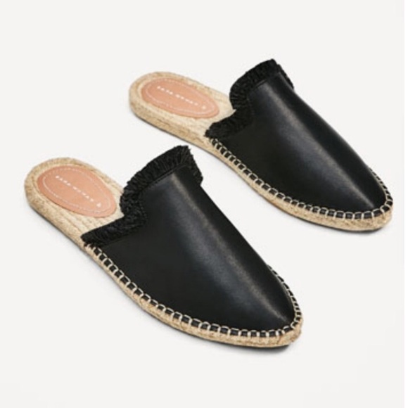 Zara Shoes - Zara Black Mule Espadrilles